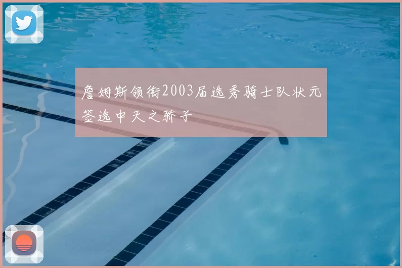 詹姆斯领衔2003届选秀骑士队状元签选中天之骄子